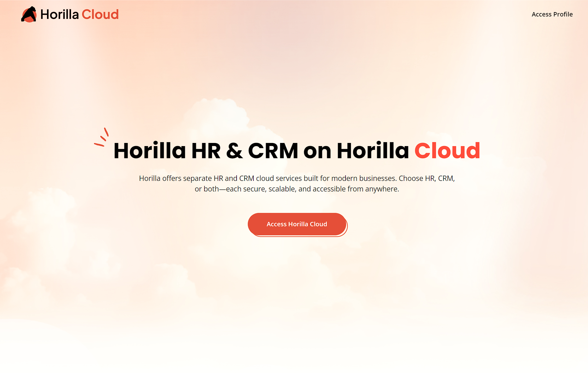 Horilla Cloud Home Page